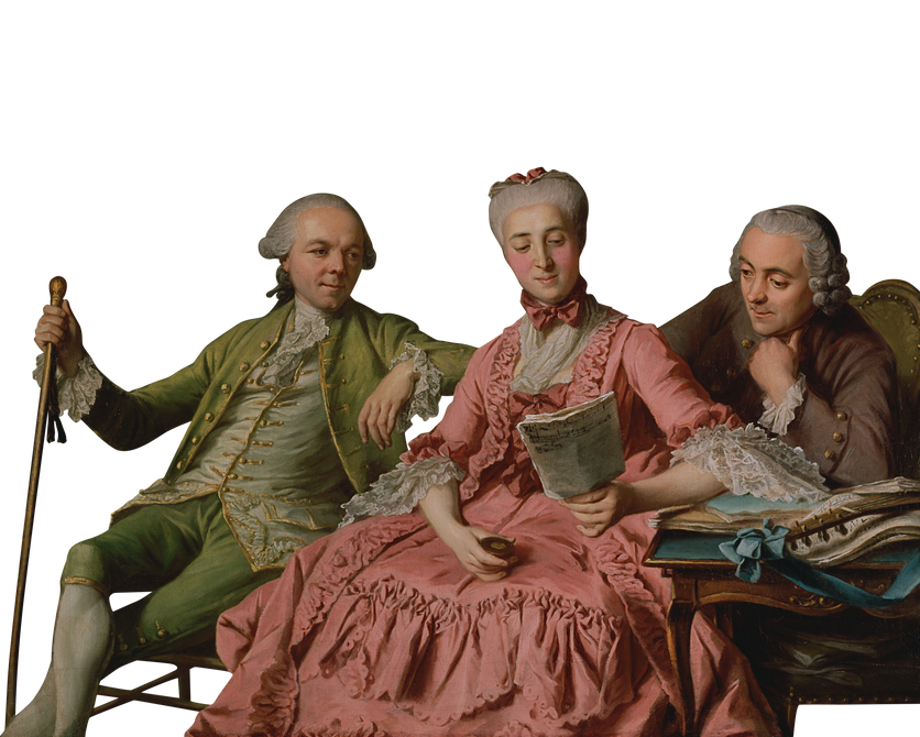 Portrait of the Duc De Choiseul and Two Companions